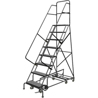 All Directional Rolling Ladder, 8 Steps, 24" Step Width, 80" Platform Height, Steel Infinity Industrial Services Inc.