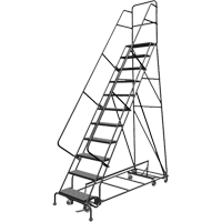 All Directional Rolling Ladder, 11 Steps, 24" Step Width, 110" Platform Height, Steel Infinity Industrial Services Inc.