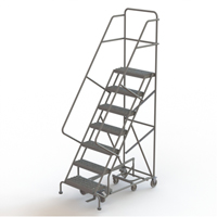 All Directional Rolling Ladder, 7 Steps, 24" Step Width, 70" Platform Height, Steel Infinity Industrial Services Inc.