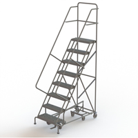 All Directional Rolling Ladder, 8 Steps, 24" Step Width, 80" Platform Height, Steel Infinity Industrial Services Inc.