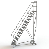 All Directional Rolling Ladder, 13 Steps, 24" Step Width, 130" Platform Height, Steel Infinity Industrial Services Inc.