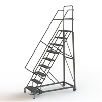 Heavy Duty Rolling Ladder, 9 Steps, 24" Step Width, 90" Platform Height, Steel Infinity Industrial Services Inc.