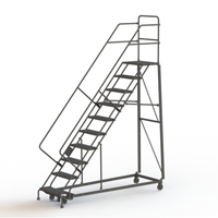 Heavy Duty Safety Slope Ladder, 10 Steps, Perforated, 50° Incline, 100" High Infinity Industrial Services Inc.