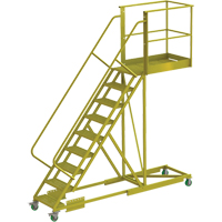 Cantilever Rolling Ladder, Supported, 9 Steps, 40" Platform Depth, 90" Platform Height Infinity Industrial Services Inc.