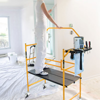 Jobsite Series 4' Safety Rail & Tool Shelf Scaffold Kit, Steel Frame, 49-1/2" D x 57-3/4" H Infinity Industrial Services Inc.