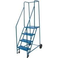 Rolling Step Ladder, 4 Steps, 18" Step Width, 37" Platform Height, Steel Infinity Industrial Services Inc.