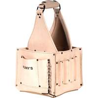 Porte-outils pour &eacute;lectricien et travaux d'entretien, Cuir, 17 pochettes, Beige Infinity Industrial Services Inc.