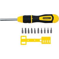 Multi-Bit Ratchet Screwdriver with 10 Bits, Cushion Grip Handle Infinity Industrial Services Inc.