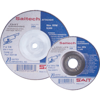 Meule Saitech Ultimate Performance, 4" x 1/4", Arbre 3/8", Oxyde d'aluminium, Type 27 Infinity Industrial Services Inc.