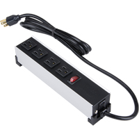 Barre d'alimentation en aluminium bross&eacute; pour l'int&eacute;rieur, 4 Prise(s), 6' Infinity Industrial Services Inc.