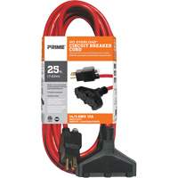 Vinyl Extension Cord, Outdoor, SJTW, 14/3 AWG, 15 A, 3 Outlet(s), 25' Infinity Industrial Services Inc.