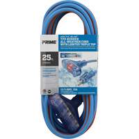 Arctic Blue TPE-Rubber Extension Cord, All-Weather, SJEOW, 12/3 AWG, 15 A, 3 Outlet(s), 25' Infinity Industrial Services Inc.