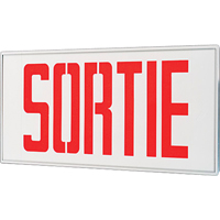 Stella Exit Signs - Sortie, LED, Hardwired, 17-1/2" L x 18-1/2" W, French Infinity Industrial Services Inc.