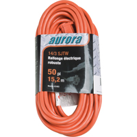 Vinyl Extension Cord, Outdoor, SJTW, 14/3 AWG, 15 A, 50' Infinity Industrial Services Inc.