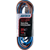 TPE-Rubber Extension Cord With Light Indicator, All-Weather, SJEOW, 14/3 AWG, 15 A, 25' Infinity Industrial Services Inc.