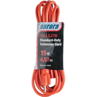 Extension Cord, Indoor/Outdoor, SJTW, 16/3 AWG, 13 A, 15' Infinity Industrial Services Inc.