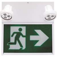 Running Man Exit Sign, LED, Battery Operated/Hardwired, 12" L x 12 1/2" W, Pictogram Infinity Industrial Services Inc.