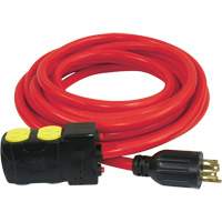 Generator Extension Cord with Resets, SJTW, 10 AWG, 20 A, 4 Outlet(s), 25' Infinity Industrial Services Inc.