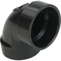 Raccord coude 90°  de sol, Noeud x noeud, Plastique, 4" x 3" Infinity Industrial Services Inc.