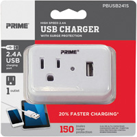 Chargeur USB Prime avec protection contre la surtension Infinity Industrial Services Inc.
