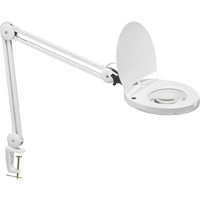 LED Magnifier with A-Bracket, 3 Diopter, LED Light, 47" Arm, C-Clamp, White Infinity Industrial Services Inc.
