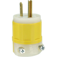 Industrial Grade Straight-Blade Plug, Impact Modified Nylon, 15 A, 125 V Infinity Industrial Services Inc.