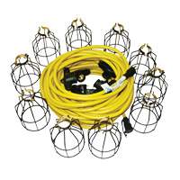 LED Stringlights, 10 Lights, 100' L, Metal Housing Infinity Industrial Services Inc.