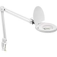 Adjustable Magnifier Lamp, 5 Diopter, LED Light, 47" Arm, C-Clamp, White Infinity Industrial Services Inc.