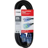 All-Rubber Extension Cord, Outdoor, SJOOW, 14/3 AWG, 15 A, 25' Infinity Industrial Services Inc.