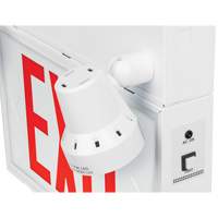 Enseigne de sortie avec &eacute;clairage de s&eacute;curit&eacute;, DEL, &agrave; piles/&agrave; raccordement fixe, 12-1/10" lo x 11" la, Anglais Infinity Industrial Services Inc.