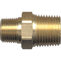 Reducing Hex Nipple, Brass, 1/2" x 3/8", NPT x NPT Infinity Industrial Services Inc.