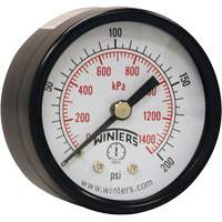 Economy Pressure Gauge, 2" , 0 - 200 psi, Back Mount, Analogue Infinity Industrial Services Inc.