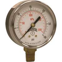 Economy Pressure Gauge, 2-1/2" , 0 - 30 psi, Bottom Mount, Analogue Infinity Industrial Services Inc.